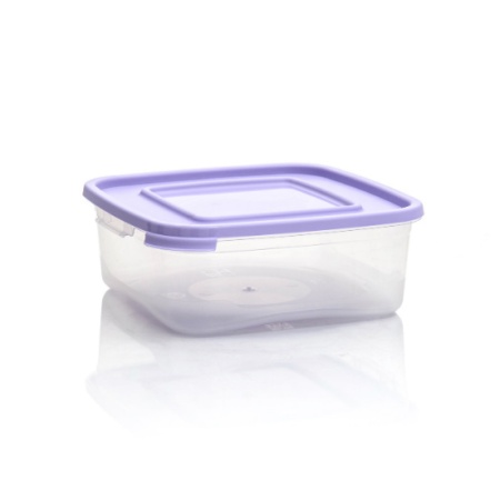 Контейнер для продуктов 0,7л квадратный п/эт. "Каскад"